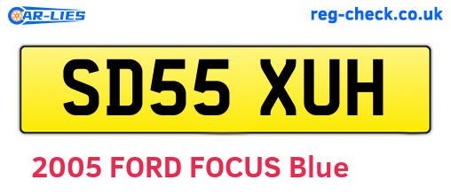 SD55XUH are the vehicle registration plates.