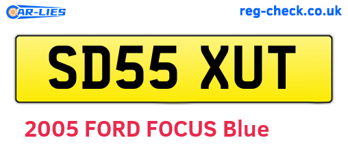 SD55XUT are the vehicle registration plates.