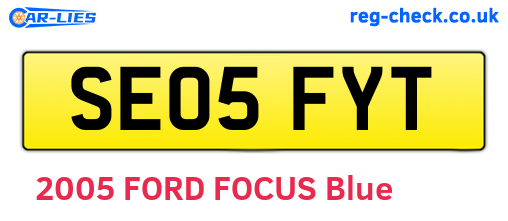 SE05FYT are the vehicle registration plates.