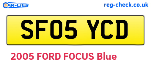 SF05YCD are the vehicle registration plates.