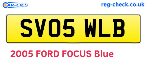SV05WLB are the vehicle registration plates.