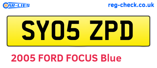 SY05ZPD are the vehicle registration plates.