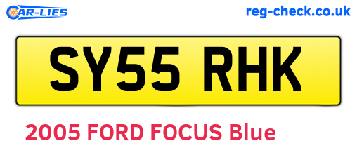 SY55RHK are the vehicle registration plates.