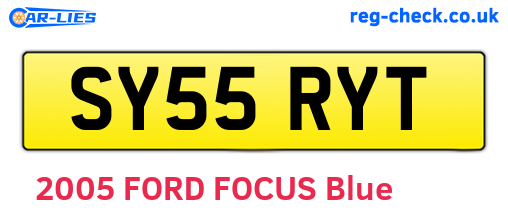 SY55RYT are the vehicle registration plates.