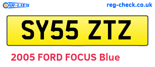 SY55ZTZ are the vehicle registration plates.