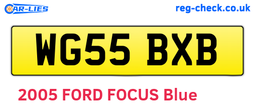 WG55BXB are the vehicle registration plates.