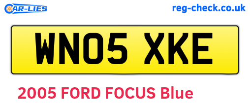 WN05XKE are the vehicle registration plates.