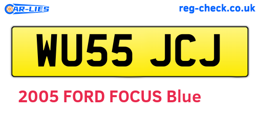 WU55JCJ are the vehicle registration plates.