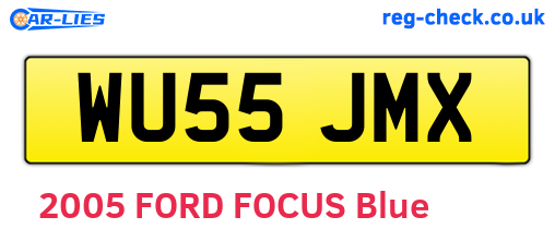WU55JMX are the vehicle registration plates.