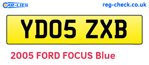 YD05ZXB are the vehicle registration plates.