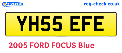 YH55EFE are the vehicle registration plates.