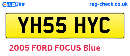 YH55HYC are the vehicle registration plates.