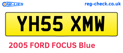 YH55XMW are the vehicle registration plates.