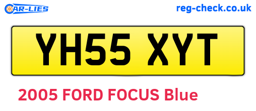 YH55XYT are the vehicle registration plates.
