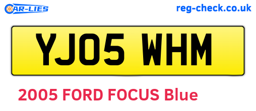YJ05WHM are the vehicle registration plates.