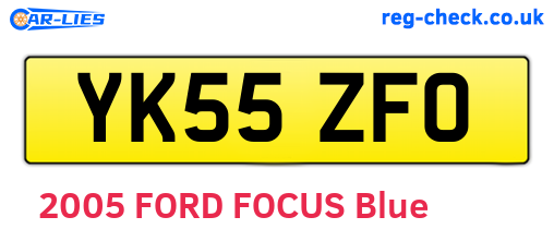 YK55ZFO are the vehicle registration plates.
