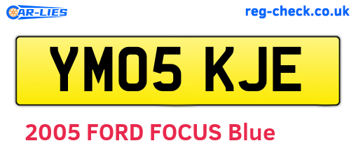 YM05KJE are the vehicle registration plates.
