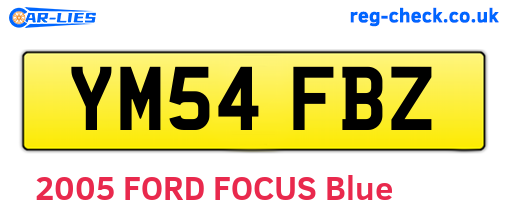 YM54FBZ are the vehicle registration plates.