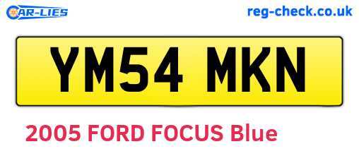 YM54MKN are the vehicle registration plates.