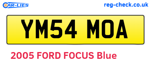 YM54MOA are the vehicle registration plates.