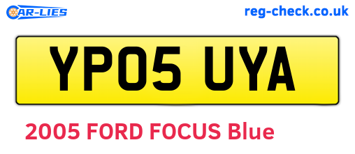 YP05UYA are the vehicle registration plates.