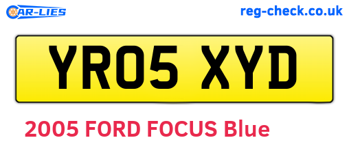 YR05XYD are the vehicle registration plates.