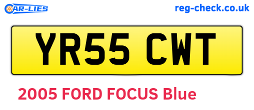 YR55CWT are the vehicle registration plates.