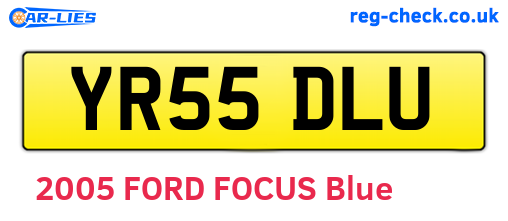 YR55DLU are the vehicle registration plates.