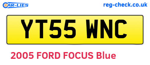 YT55WNC are the vehicle registration plates.