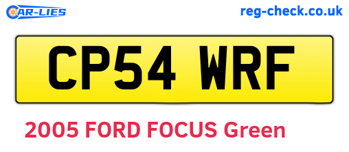CP54WRF are the vehicle registration plates.