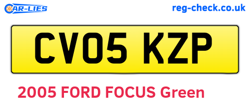 CV05KZP are the vehicle registration plates.