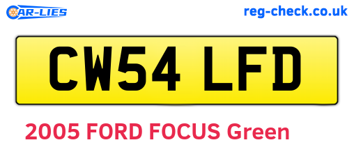 CW54LFD are the vehicle registration plates.