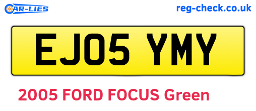 EJ05YMY are the vehicle registration plates.
