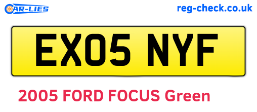 EX05NYF are the vehicle registration plates.