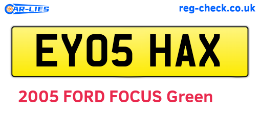 EY05HAX are the vehicle registration plates.