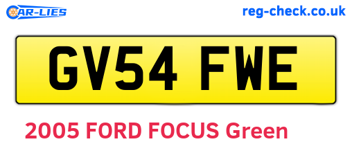 GV54FWE are the vehicle registration plates.