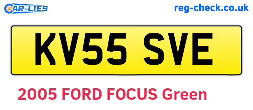 KV55SVE are the vehicle registration plates.