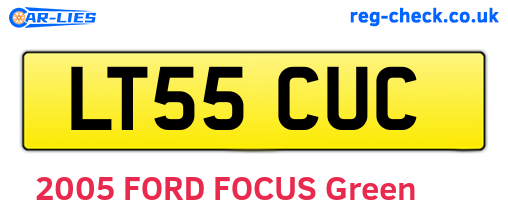 LT55CUC are the vehicle registration plates.