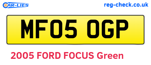 MF05OGP are the vehicle registration plates.