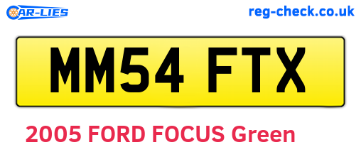 MM54FTX are the vehicle registration plates.