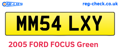MM54LXY are the vehicle registration plates.