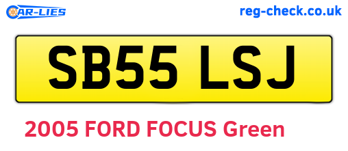SB55LSJ are the vehicle registration plates.