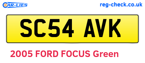 SC54AVK are the vehicle registration plates.