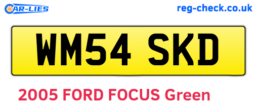 WM54SKD are the vehicle registration plates.