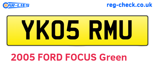 YK05RMU are the vehicle registration plates.