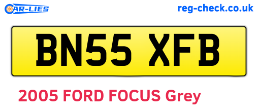BN55XFB are the vehicle registration plates.