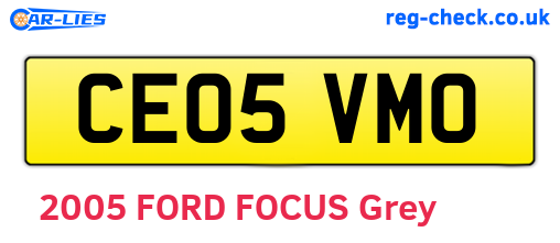 CE05VMO are the vehicle registration plates.