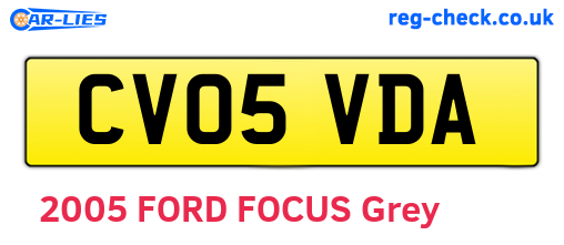 CV05VDA are the vehicle registration plates.