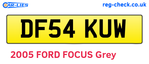 DF54KUW are the vehicle registration plates.