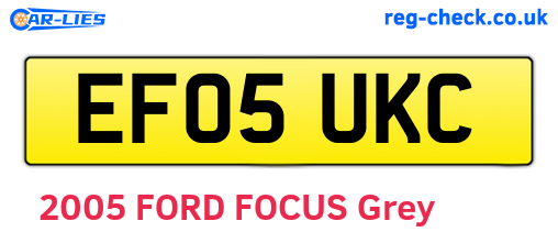 EF05UKC are the vehicle registration plates.